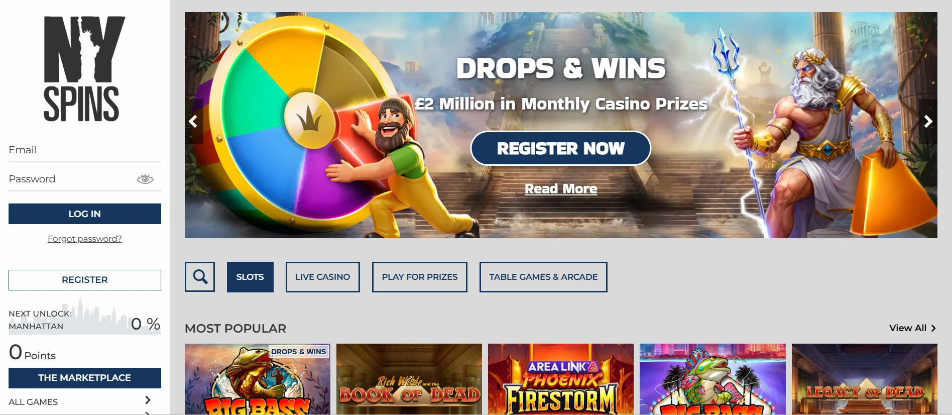 NY Spins Online Wetten